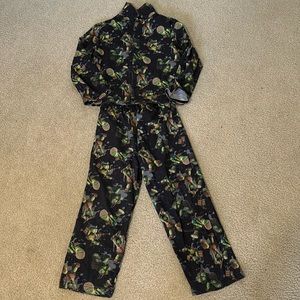 Nickelodeon Black and Green TMNT Kids Pajama Set